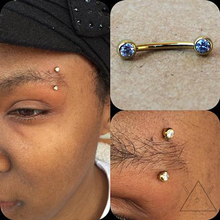 Tattoos - Eyebrow piercing - 100900
